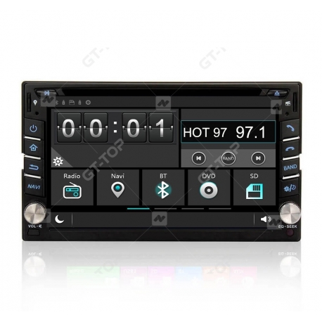 Car stereo GPS Nav Sat Universal 2 DIN multifonction