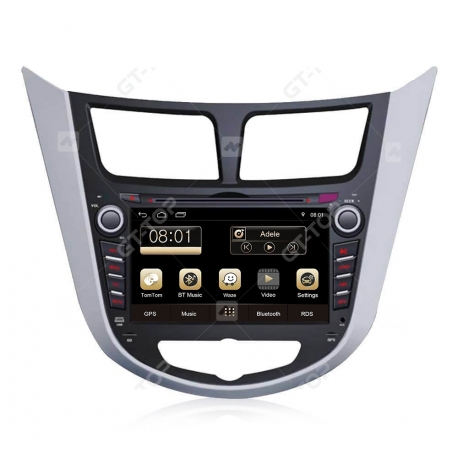 Car stereo GPS Nav Sat Android 11.0  Hyundai Solaris (2011-2012)