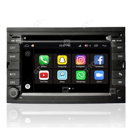Car stereo GPS Nav Sat Android 11.0  Peugeot 307