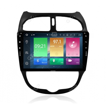 Car stereo GPS Nav Sat Android 11.0  Peugeot 206