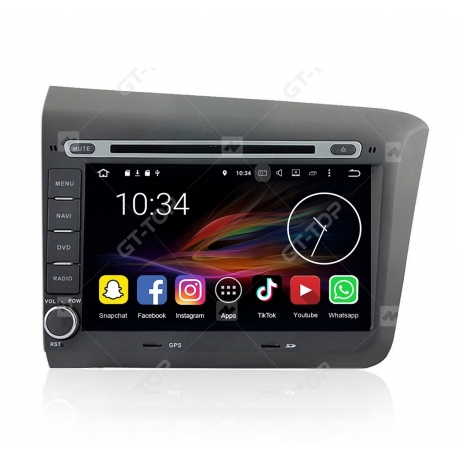 Car stereo GPS Nav Sat Android 11.0  Honda Civic 2012